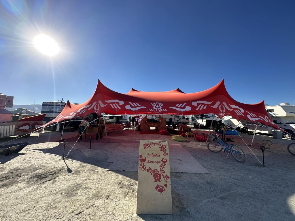 Pálinka Lounge Red Stretch Tent